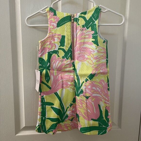 Lilly Pulitzer for Target Flamingo Fan Dance Shift Dress Girls Size XS 4-5 NWT - Picture 8 of 11